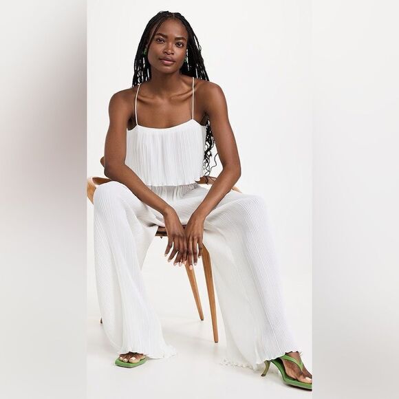 Good American | Plisse Crop Camisole Tank - Picture 2 of 6